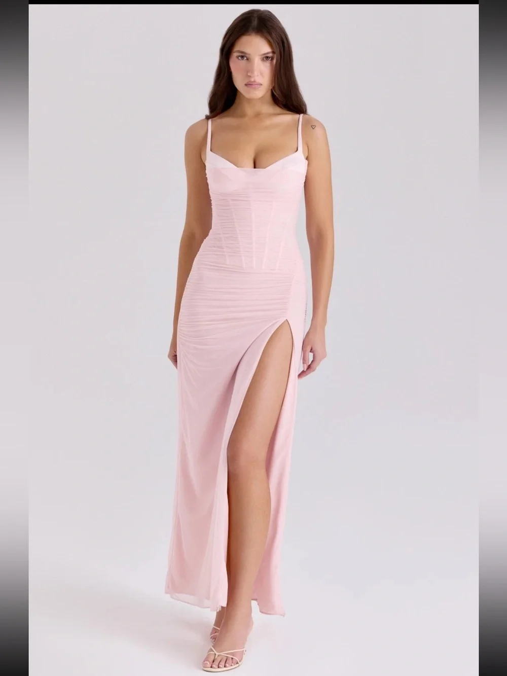 long sleeve sequin formal dress Nox Anabel D1263 Glittered Long Prom Gown main image 0